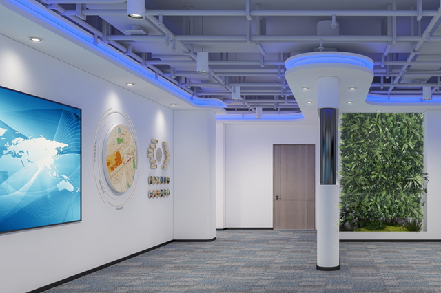 赫总办公展厅效果图