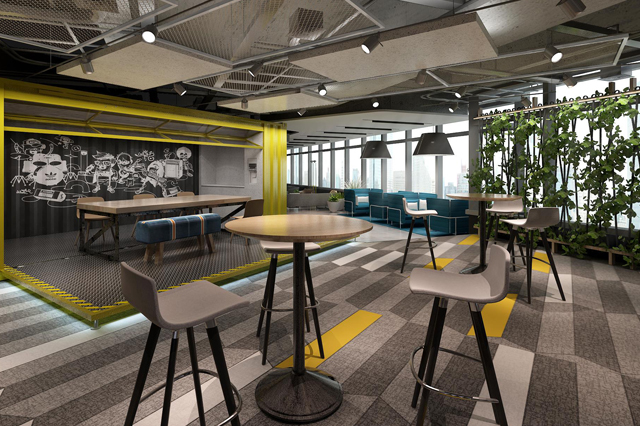 北京某产业园共享休闲区装修效果图